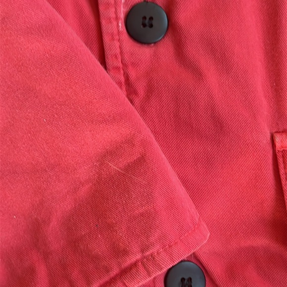 Red Quilted Chore Barn Coat, Size Large - Picture 4 of 8